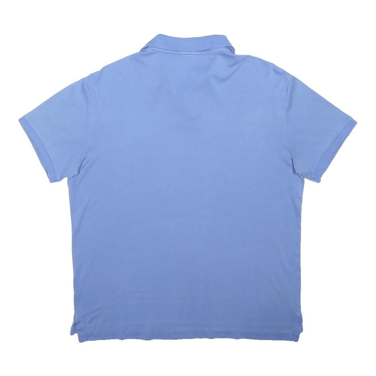 POLO RALPH LAUREN Mens Blue Short Sleeve Plain M Cotton Blend Logo Polo Shirt