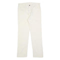 LEVI'S Mens Regular Fit White Cotton Blend Trousers W34 L32 Casual Zip Closure