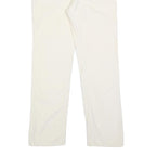 LEVI'S Mens Regular Fit White Cotton Blend Trousers W34 L32 Casual Zip Closure