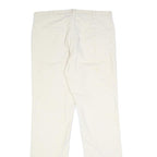 LEVI'S Mens Regular Fit White Cotton Blend Trousers W34 L32 Casual Zip Closure