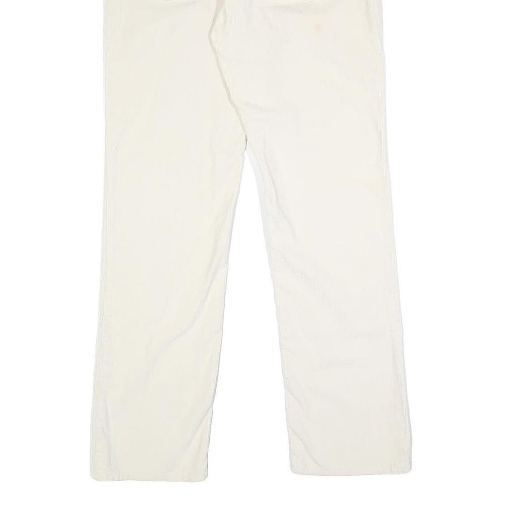 LEVI'S Mens Regular Fit White Cotton Blend Trousers W34 L32 Casual Zip Closure
