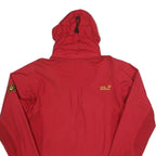 JACK WOLFSKIN Womens Red Outdoor Jacket UK 16 Polyamide Waterproof Zip Hooded