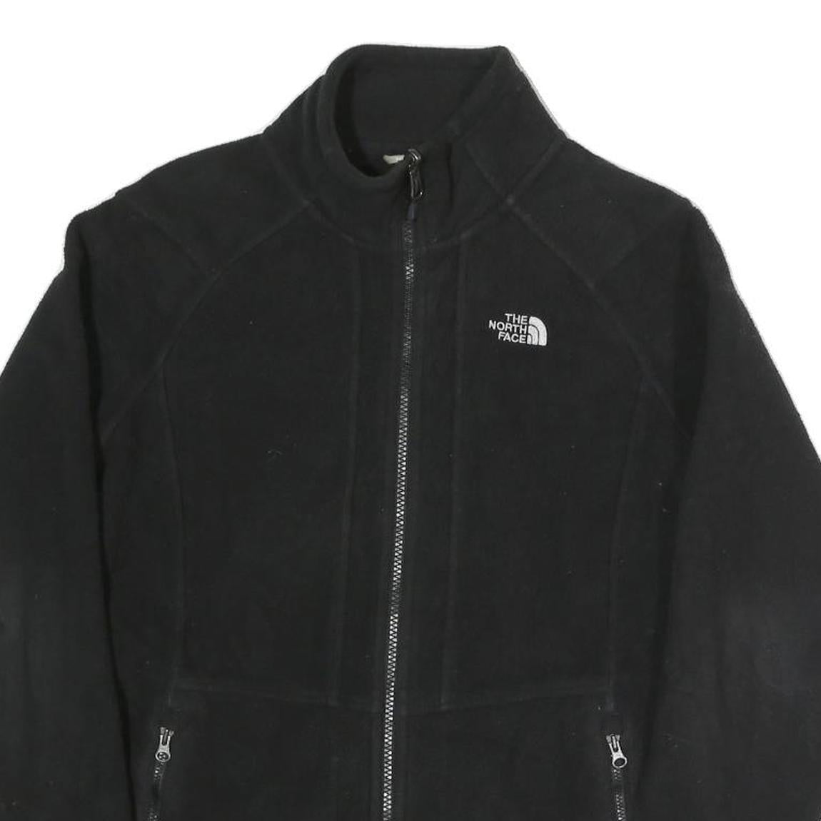 THE NORTH FACE Womens Black Jacket M Polyester Blend Zip Plain Outdoor Casual