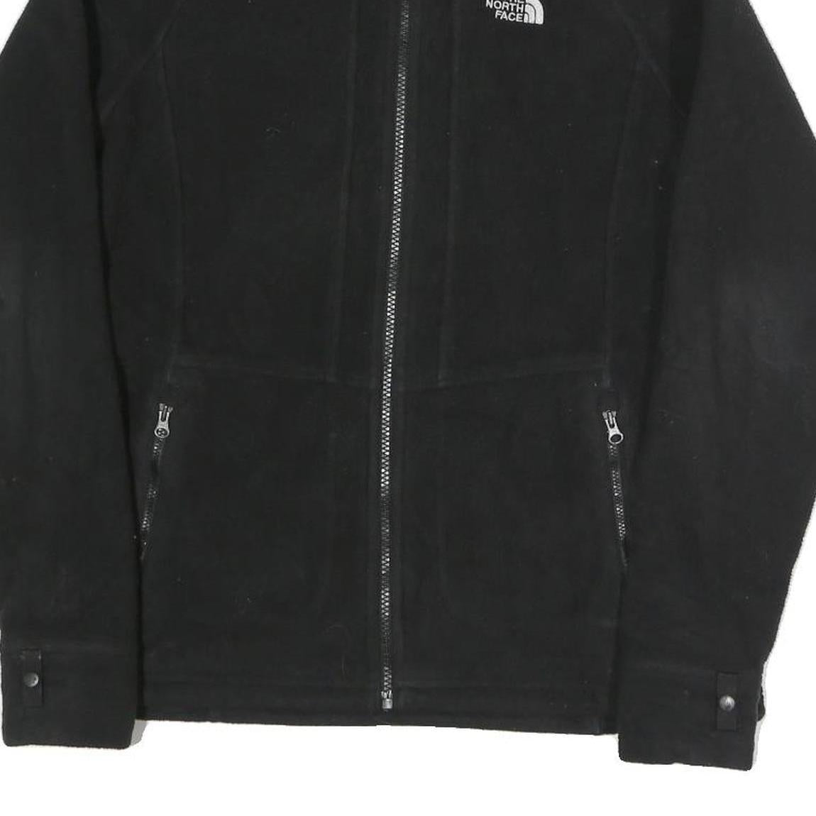 THE NORTH FACE Womens Black Jacket M Polyester Blend Zip Plain Outdoor Casual