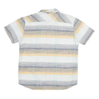 LEVI'S Mens Blue & Beige Striped Casual Shirt L Cotton Blend Summer Style