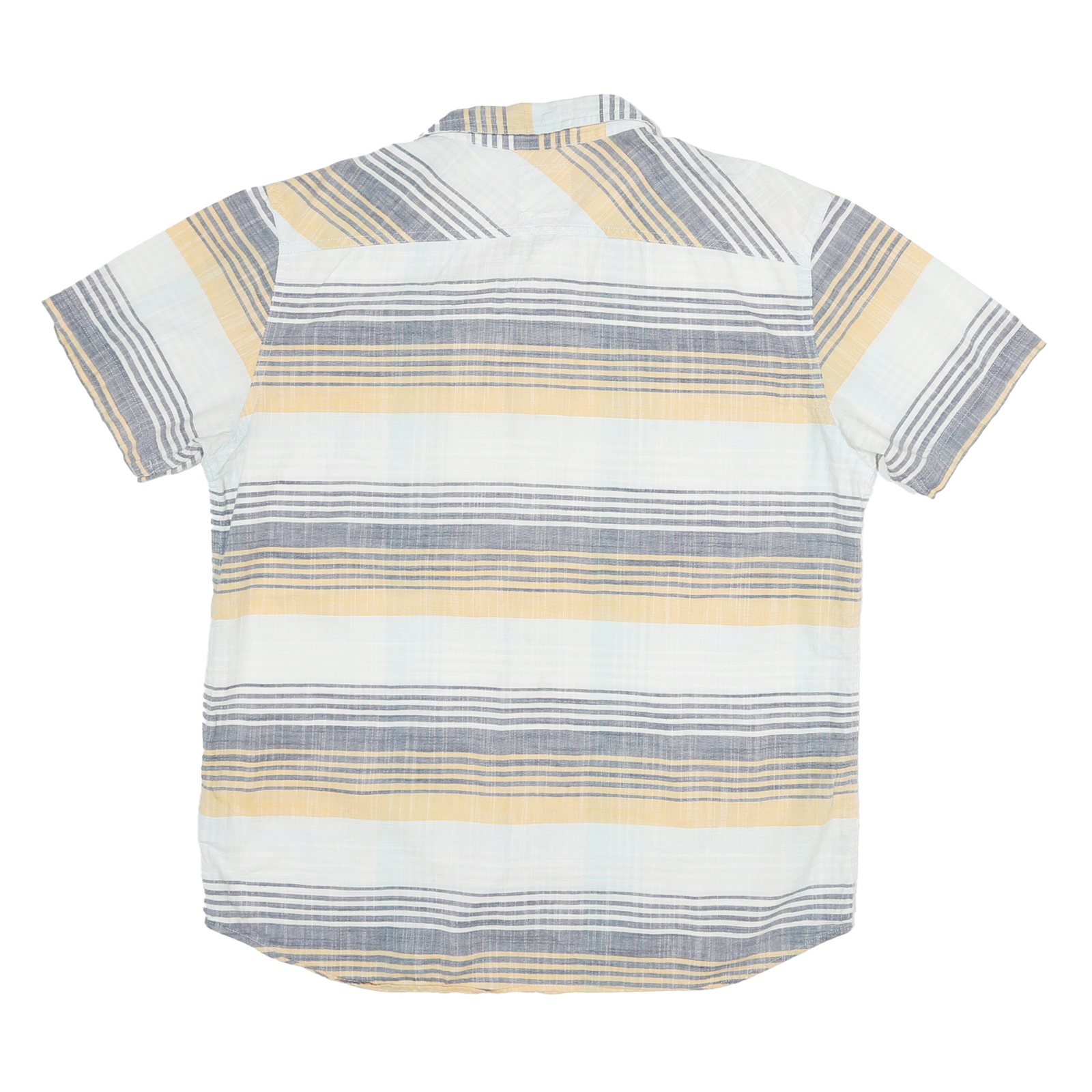 LEVI'S Mens Blue & Beige Striped Casual Shirt L Cotton Blend Summer Style