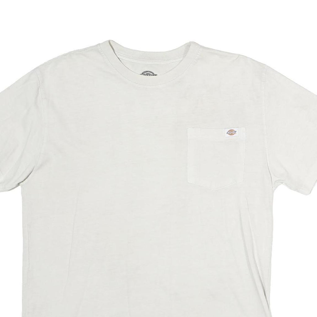 DICKIES Mens White Pocket T-Shirt M Short Sleeve Crew Neck Casual
