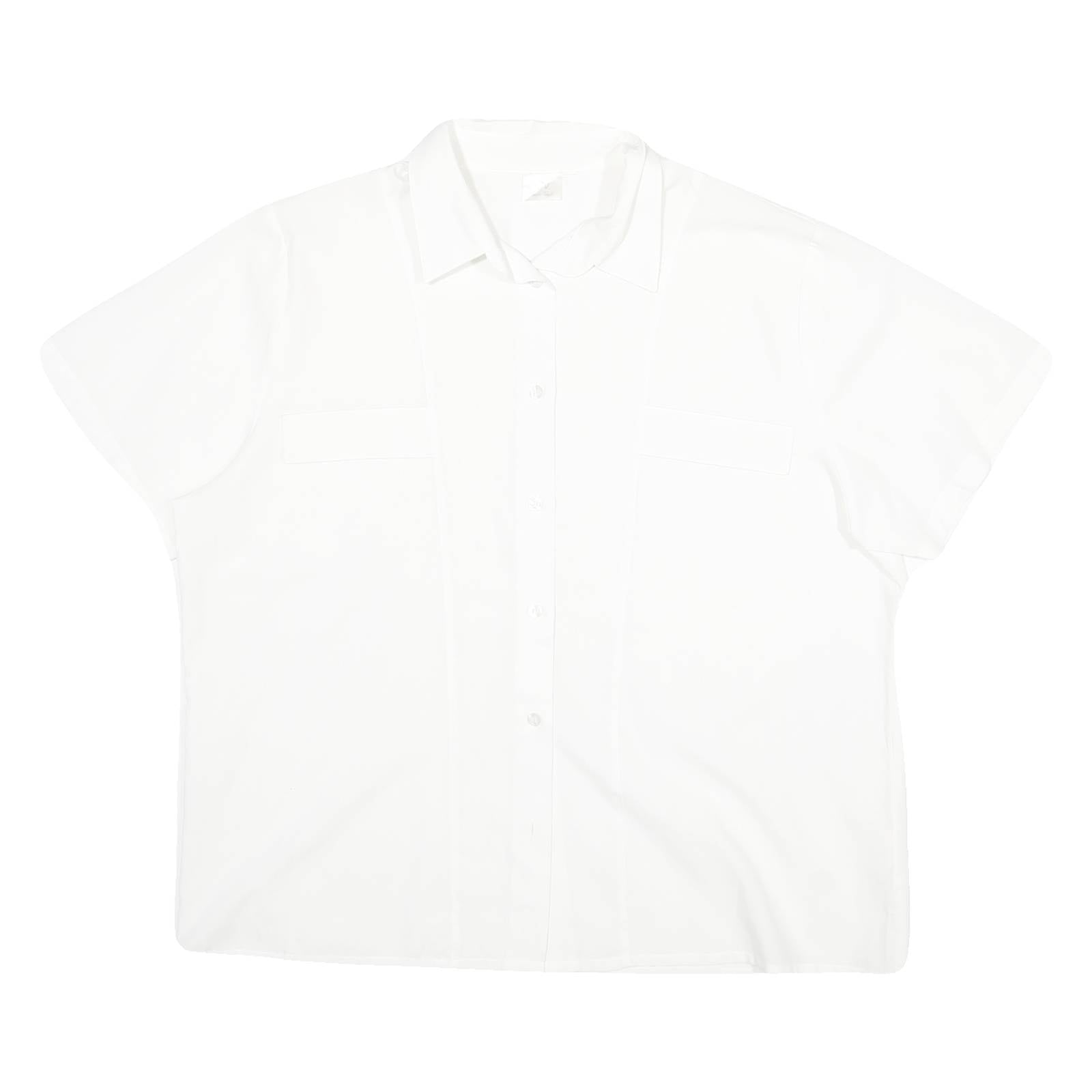 CHARLES VOGELE Womens White Shirt L Cotton Blend Casual Button Down