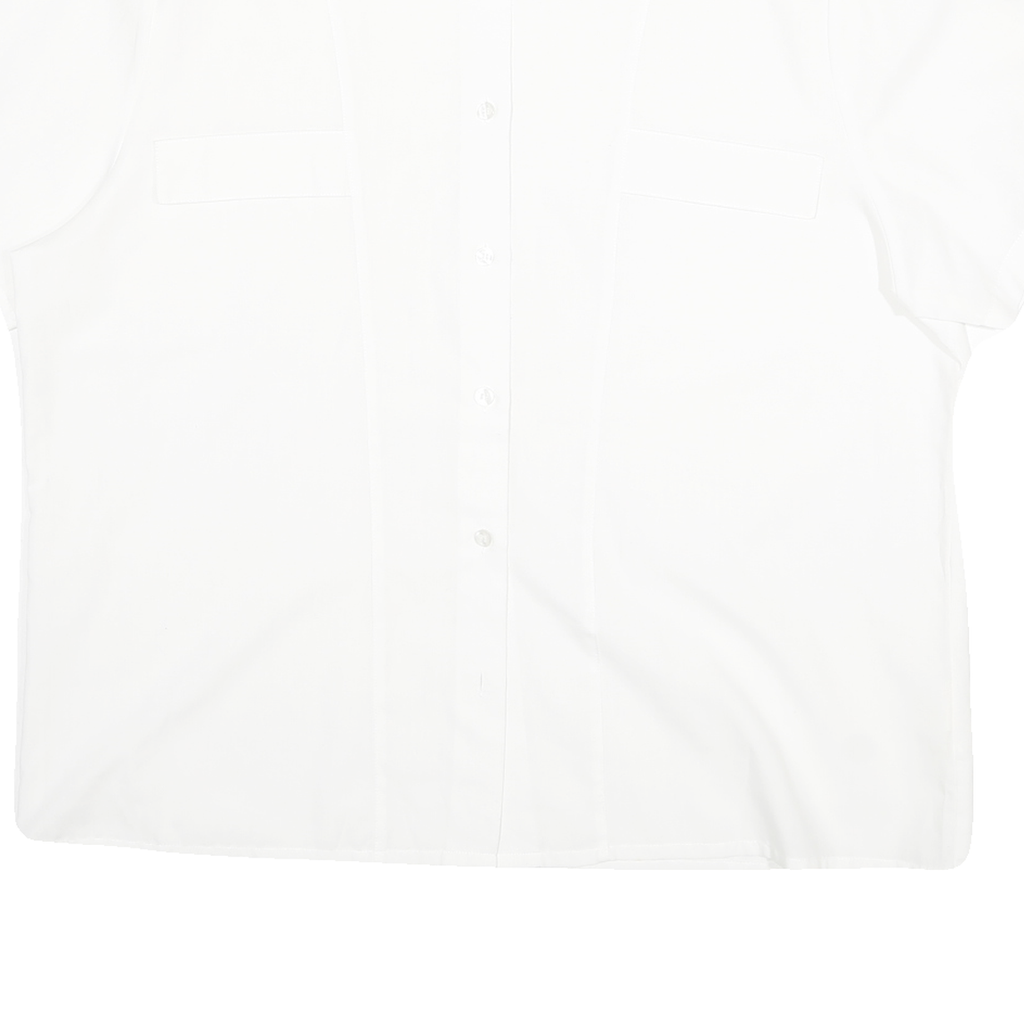 CHARLES VOGELE Womens White Shirt L Cotton Blend Casual Button Down