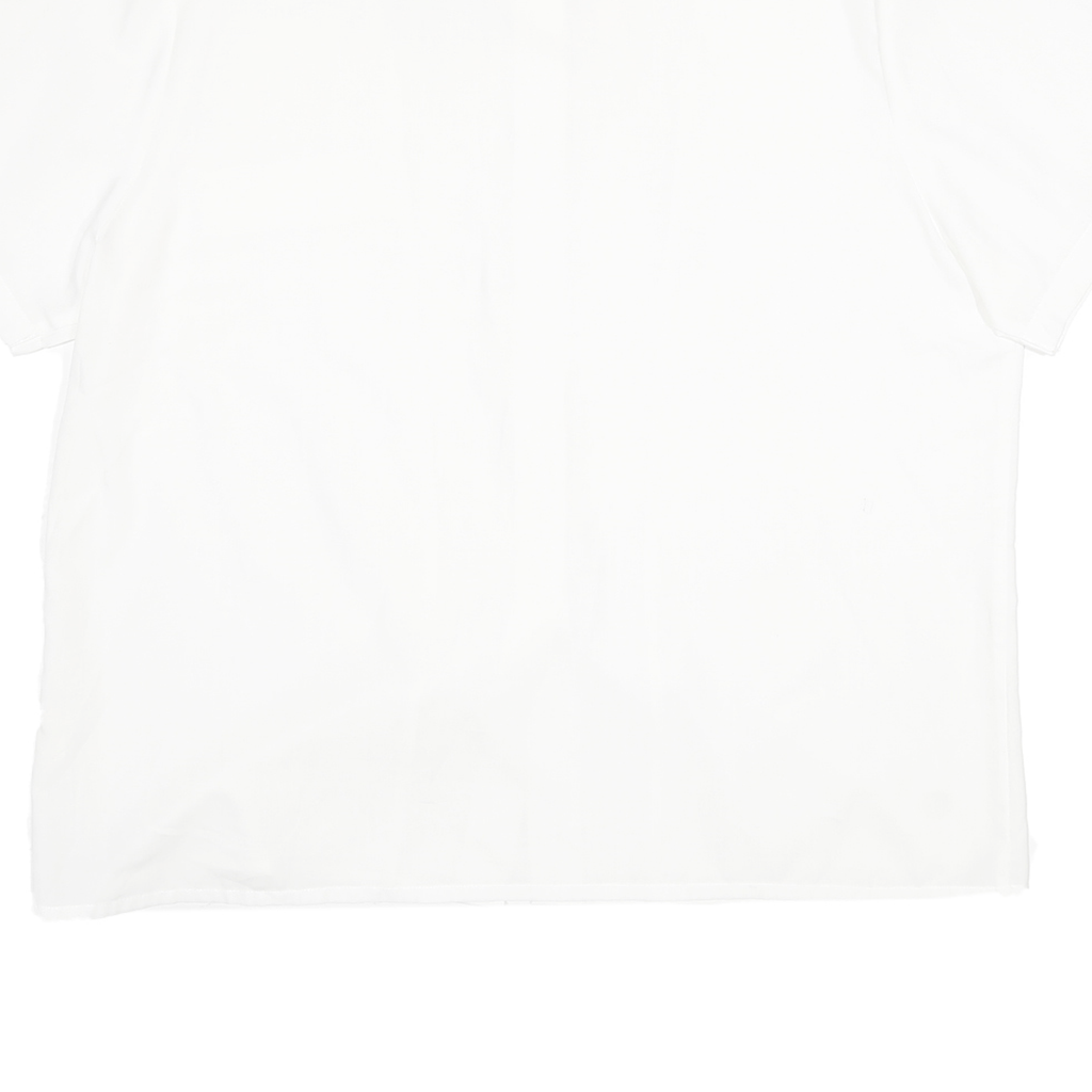 CHARLES VOGELE Womens White Shirt L Cotton Blend Casual Button Down