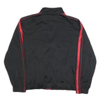 NIKE Mens Black & Red Jacket L Polyester Zip Plain Sports Casual Wear