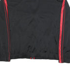 NIKE Mens Black & Red Jacket L Polyester Zip Plain Sports Casual Wear