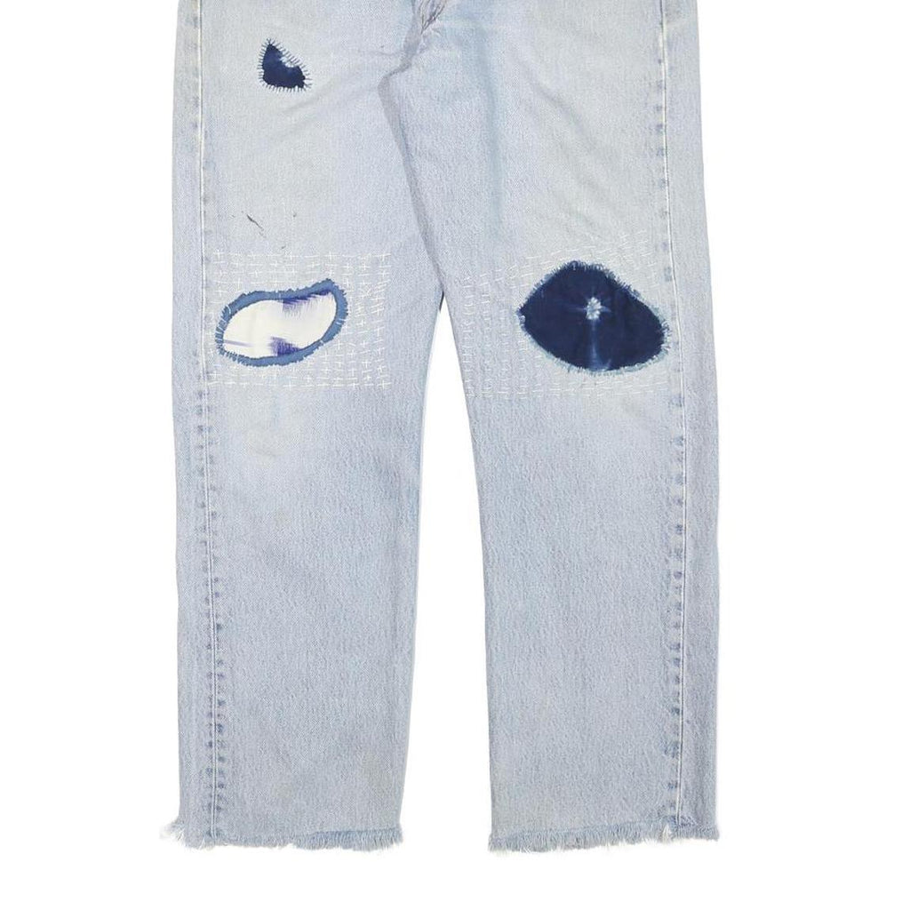 LEVI'S 501XX Mens Jeans Light Blue Regular Straight Denim Stone Wash W32 L27