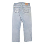 LEVI'S 501XX Mens Jeans Light Blue Regular Straight Denim Stone Wash W32 L27