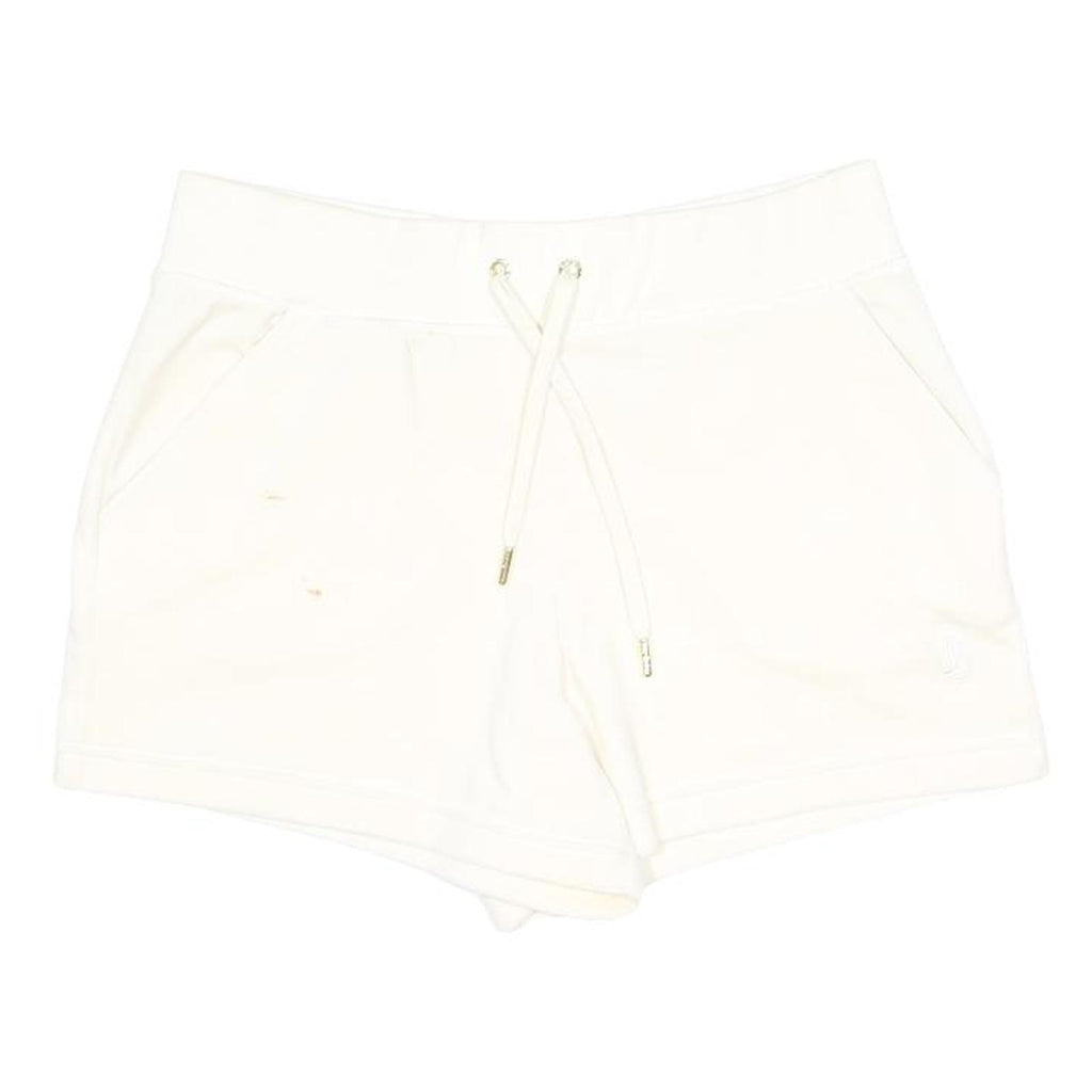 JUICY COUTURE Womens Shorts White Casual S W28 Drawstring Logo Embroidered