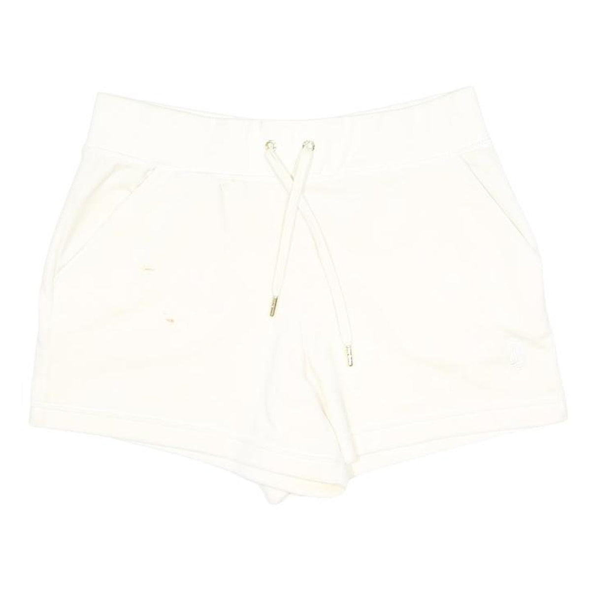 JUICY COUTURE Womens Shorts White Casual S W28 Drawstring Logo Embroidered