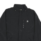CARHARTT Mens Black XL Nylon Zip Jacket Plain Outdoor Workwear Weatherproof