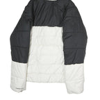 NIKE Mens Black & White Zip Up Puffer Jacket S Polyester Therma-Fit Hooded