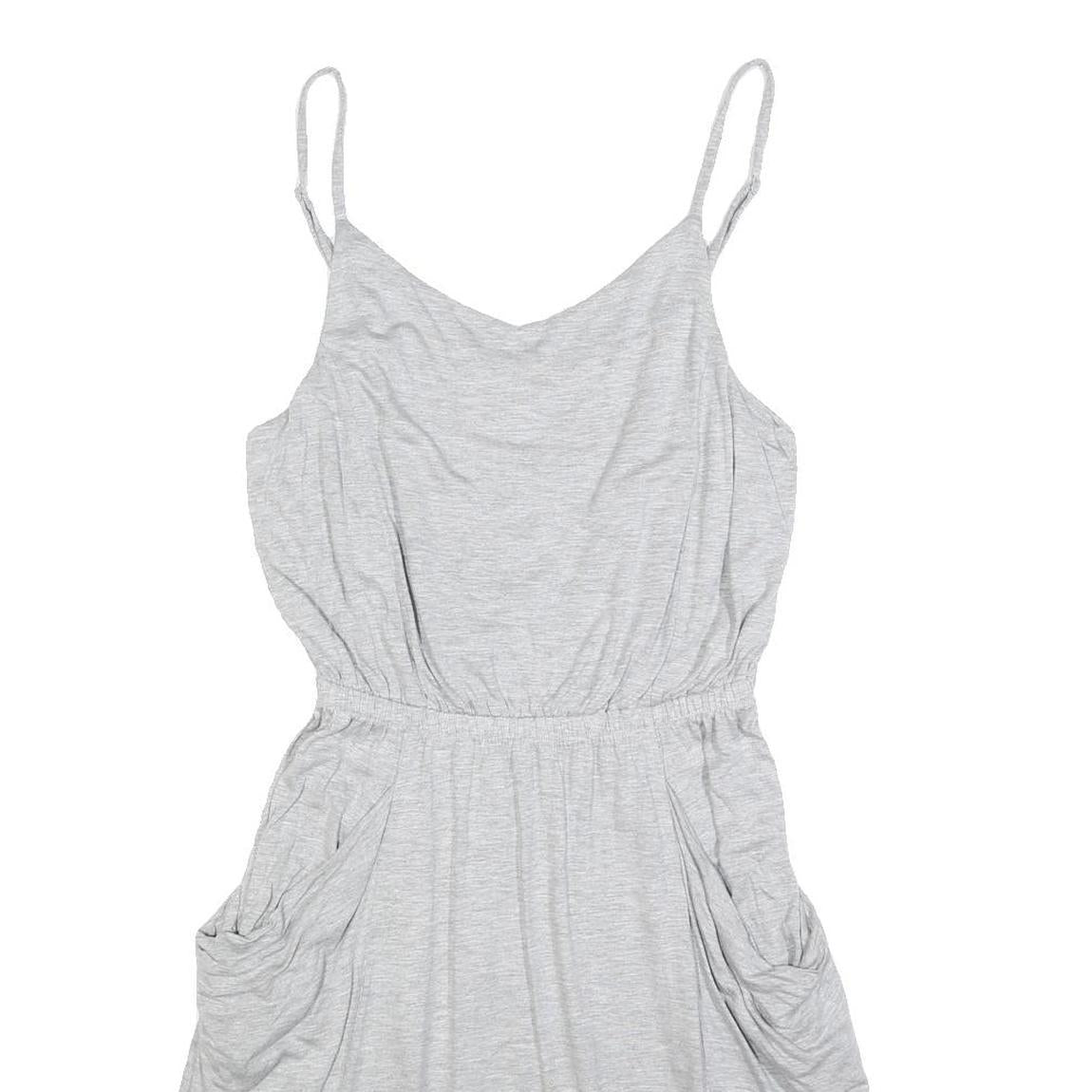 GAP Womens Grey Cotton Spaghetti Strap Day Dress Size M Comfortable Casual