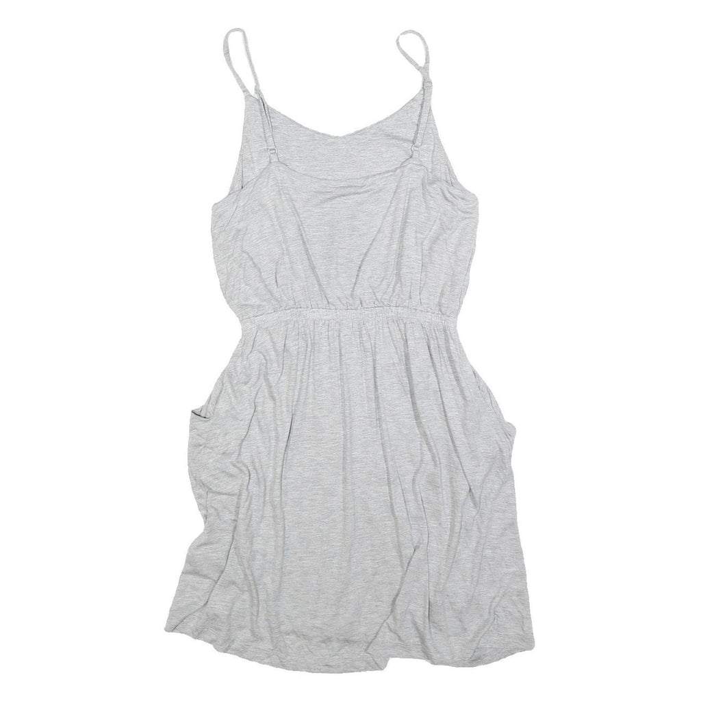 GAP Womens Grey Cotton Spaghetti Strap Day Dress Size M Comfortable Casual