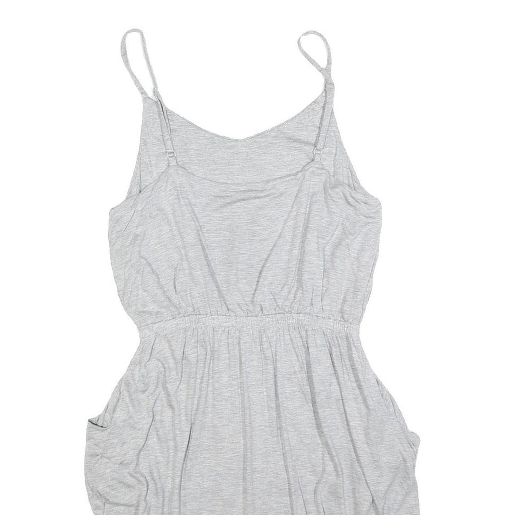 GAP Womens Grey Cotton Spaghetti Strap Day Dress Size M Comfortable Casual