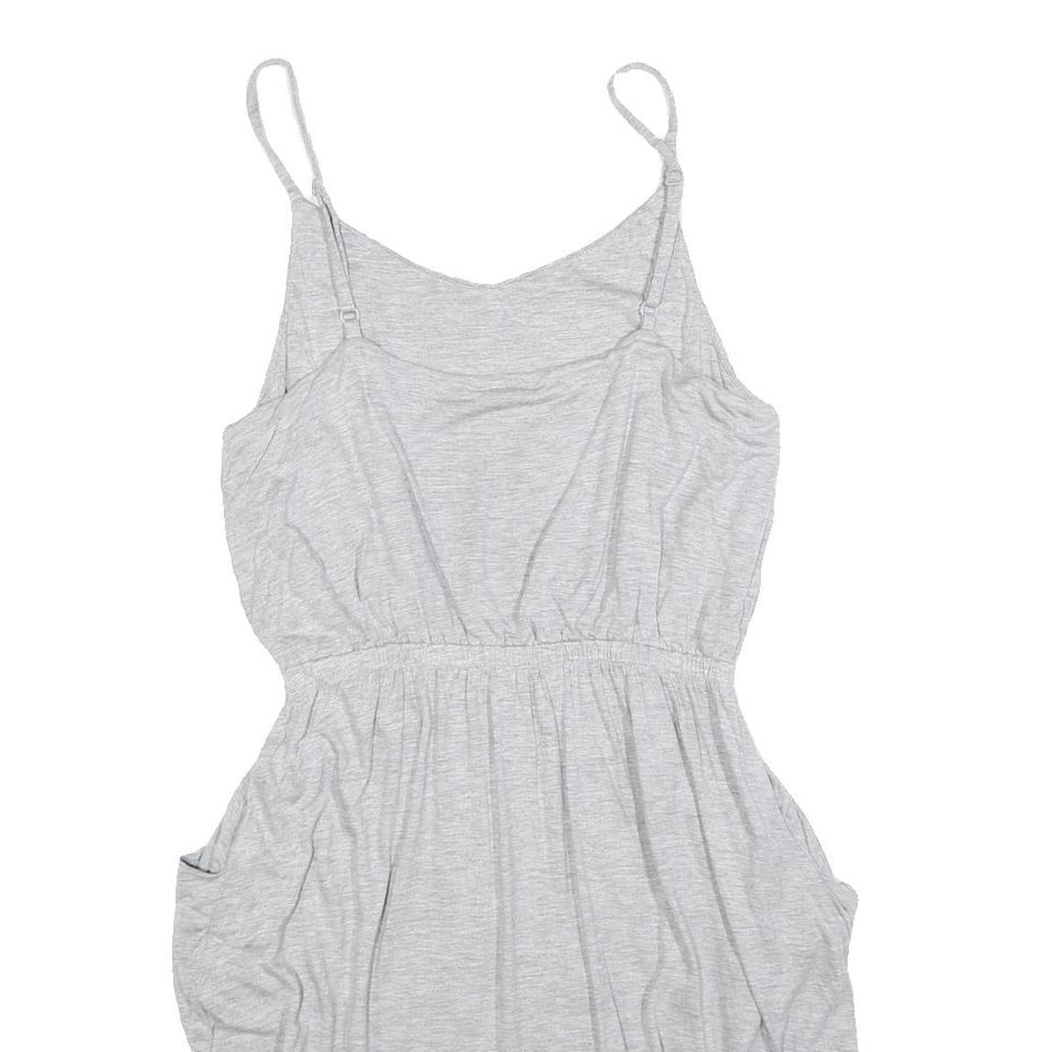 GAP Womens Grey Cotton Spaghetti Strap Day Dress Size M Comfortable Casual