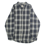 RED HEAD Mens Blue & Cream Plaid Shirt M Cotton Casual Button Down Long Sleeve