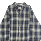 RED HEAD Mens Blue & Cream Plaid Shirt M Cotton Casual Button Down Long Sleeve