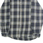 RED HEAD Mens Blue & Cream Plaid Shirt M Cotton Casual Button Down Long Sleeve