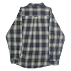 RED HEAD Mens Blue & Cream Plaid Shirt M Cotton Casual Button Down Long Sleeve