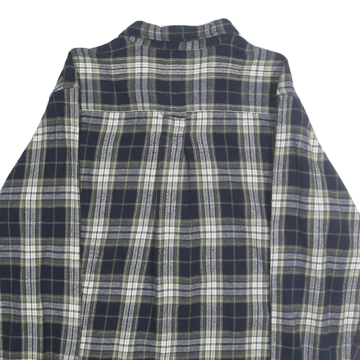 RED HEAD Mens Blue & Cream Plaid Shirt M Cotton Casual Button Down Long Sleeve