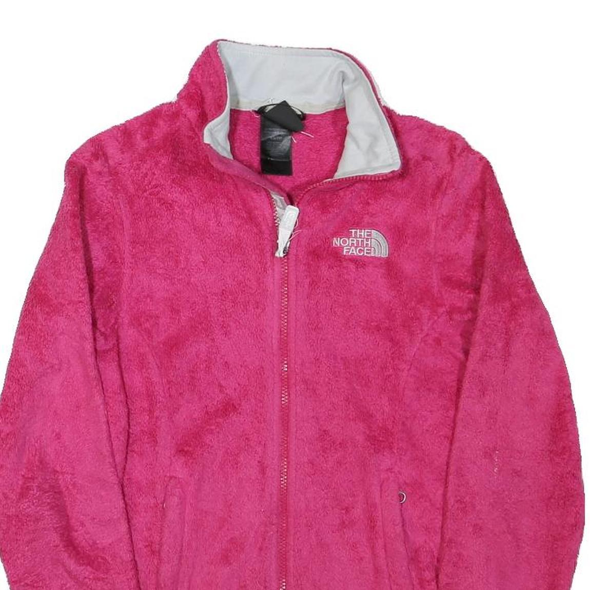 THE NORTH FACE Womens Pink Jacket XS Polyester Blend Fleece Zip Outdoor Casual