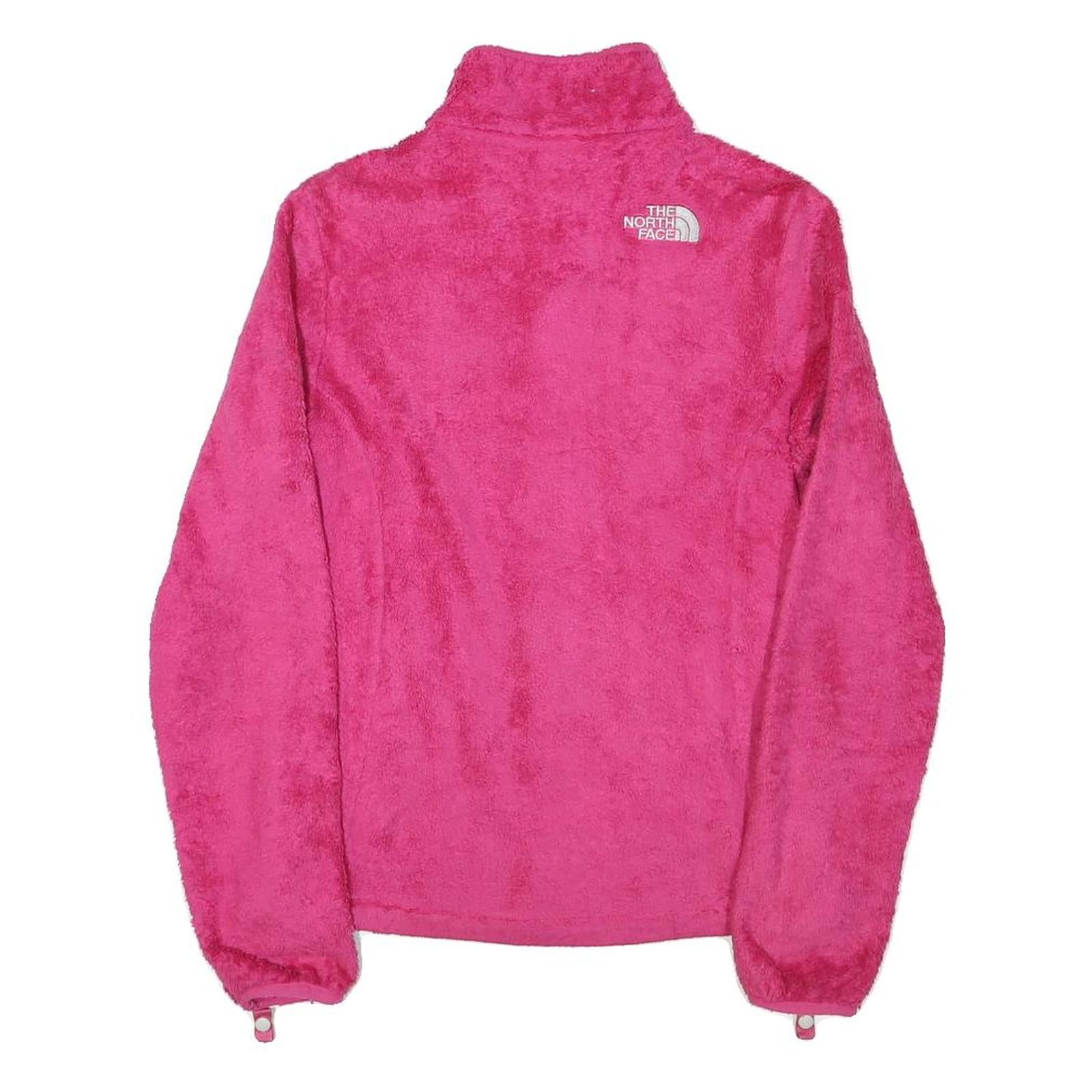 THE NORTH FACE Womens Pink Jacket XS Polyester Blend Fleece Zip Outdoor Casual