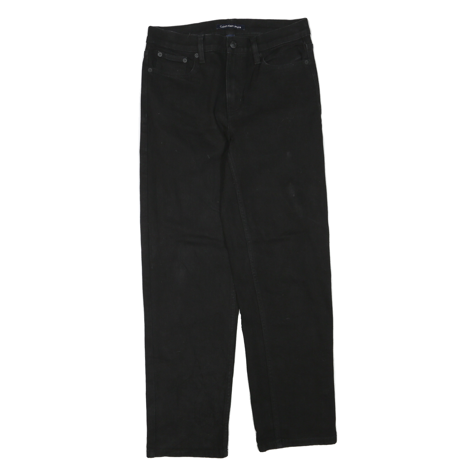 Calvin Klein Womens Black Regular Fit Straight Denim Medium Wash W30 L28 Classic