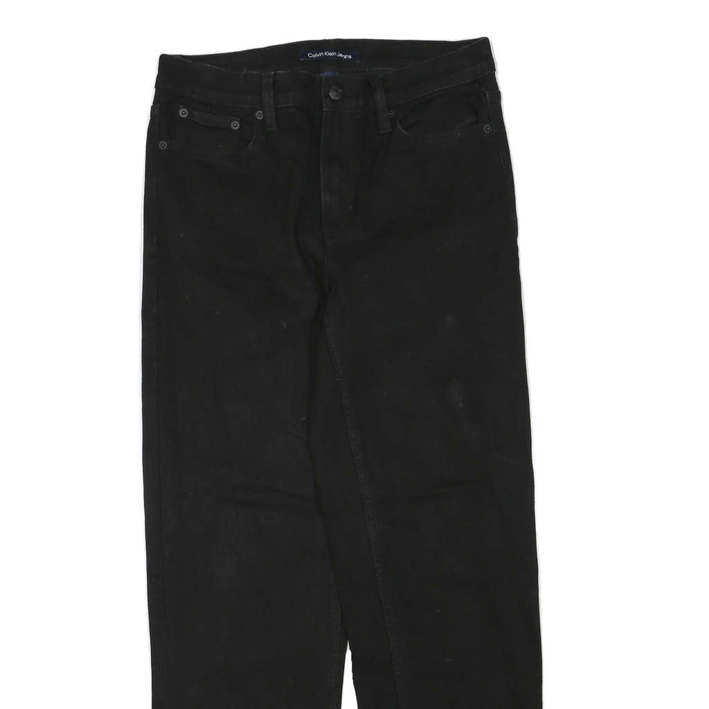 Calvin Klein Womens Black Regular Fit Straight Denim Medium Wash W30 L28 Classic