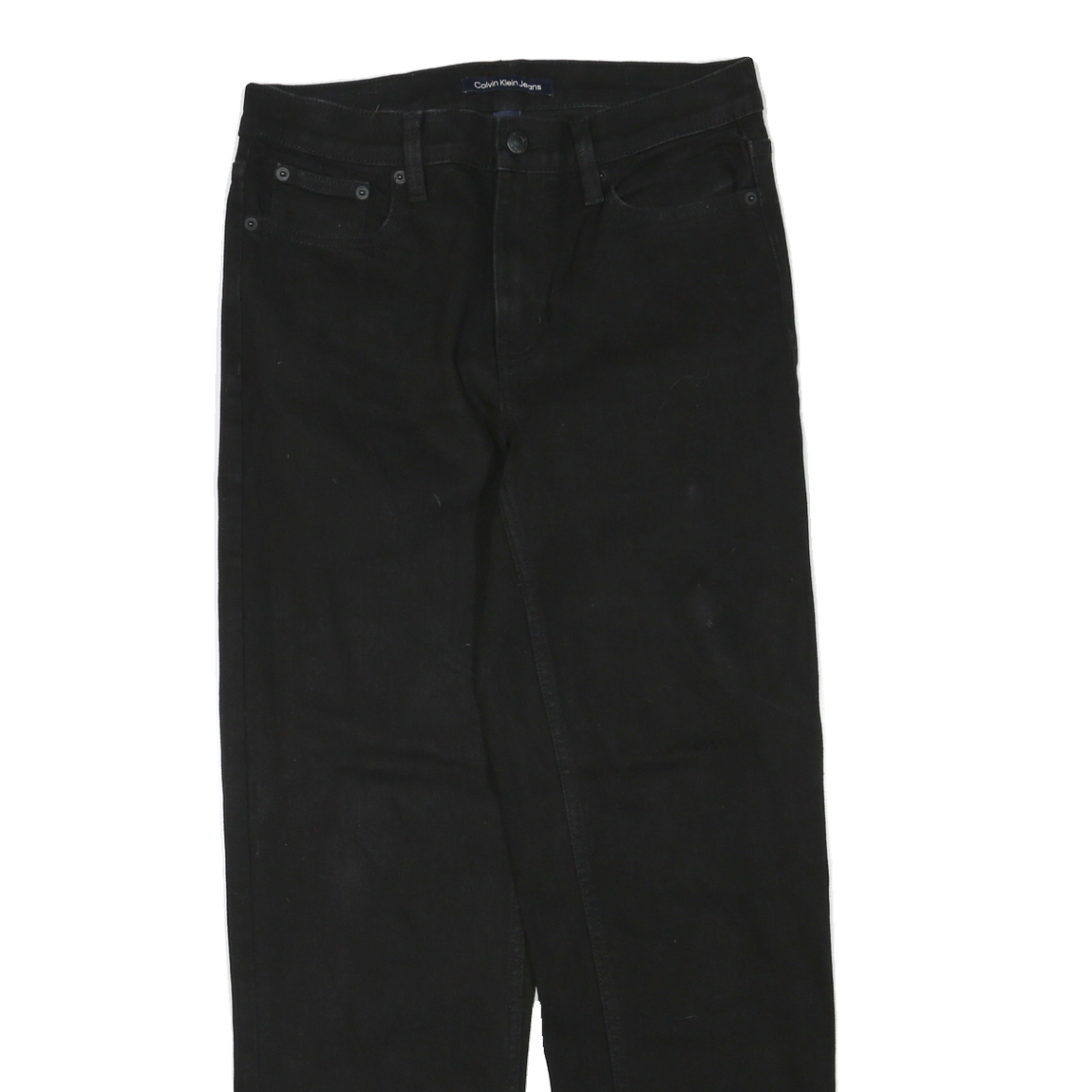 Calvin Klein Womens Black Regular Fit Straight Denim Medium Wash W30 L28 Classic