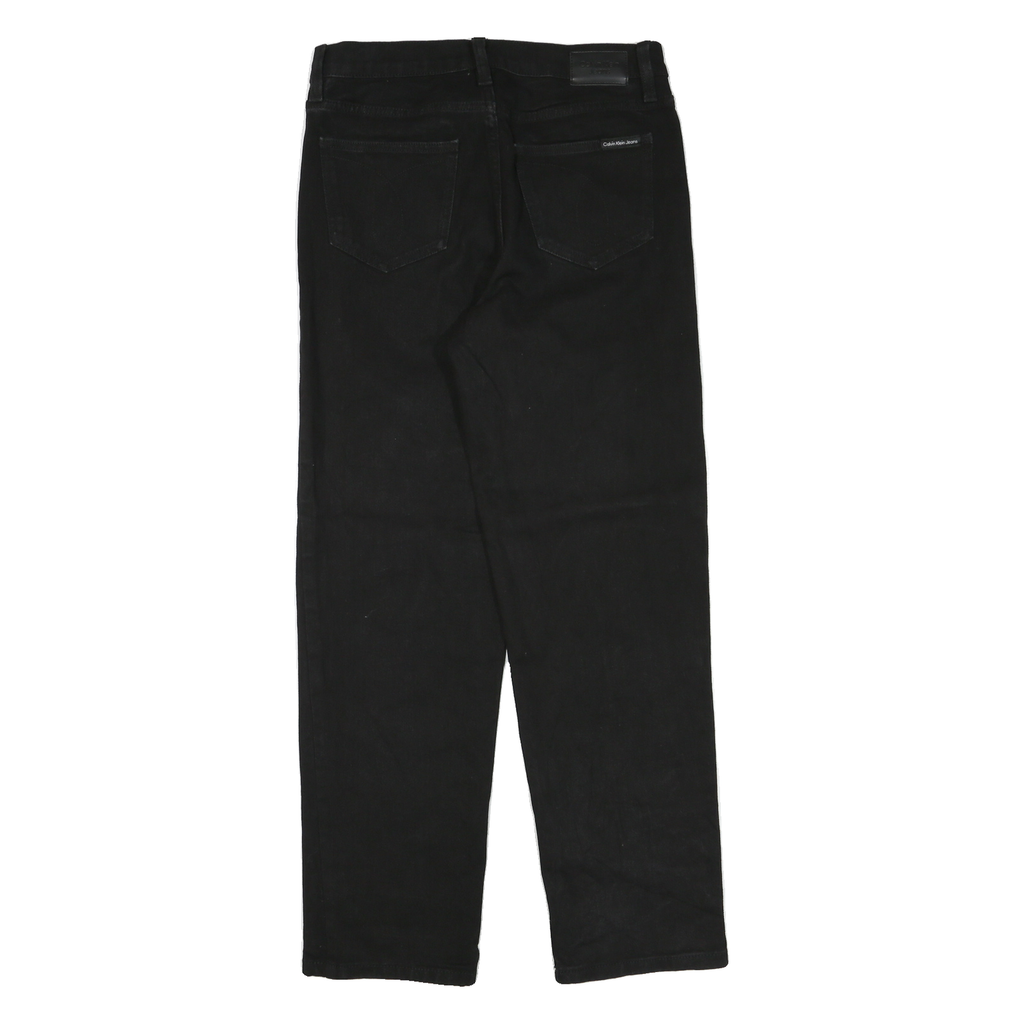 Calvin Klein Womens Black Regular Fit Straight Denim Medium Wash W30 L28 Classic