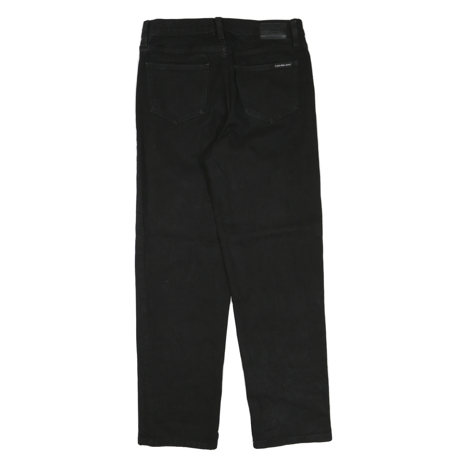 Calvin Klein Womens Black Regular Fit Straight Denim Medium Wash W30 L28 Classic