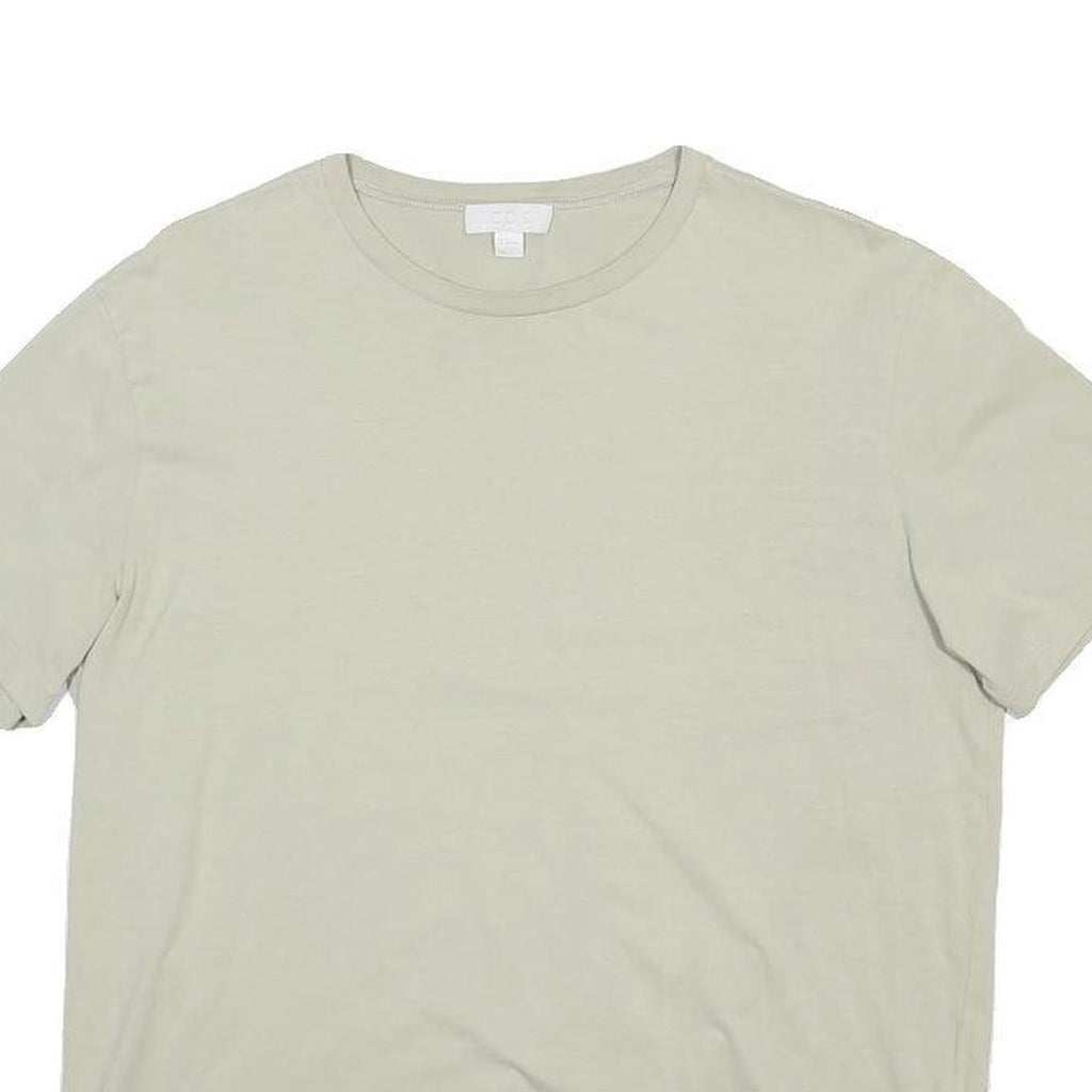 COS Mens Beige Classic T-Shirt M Short Sleeve Crew Neck Minimalist Cotton Blend