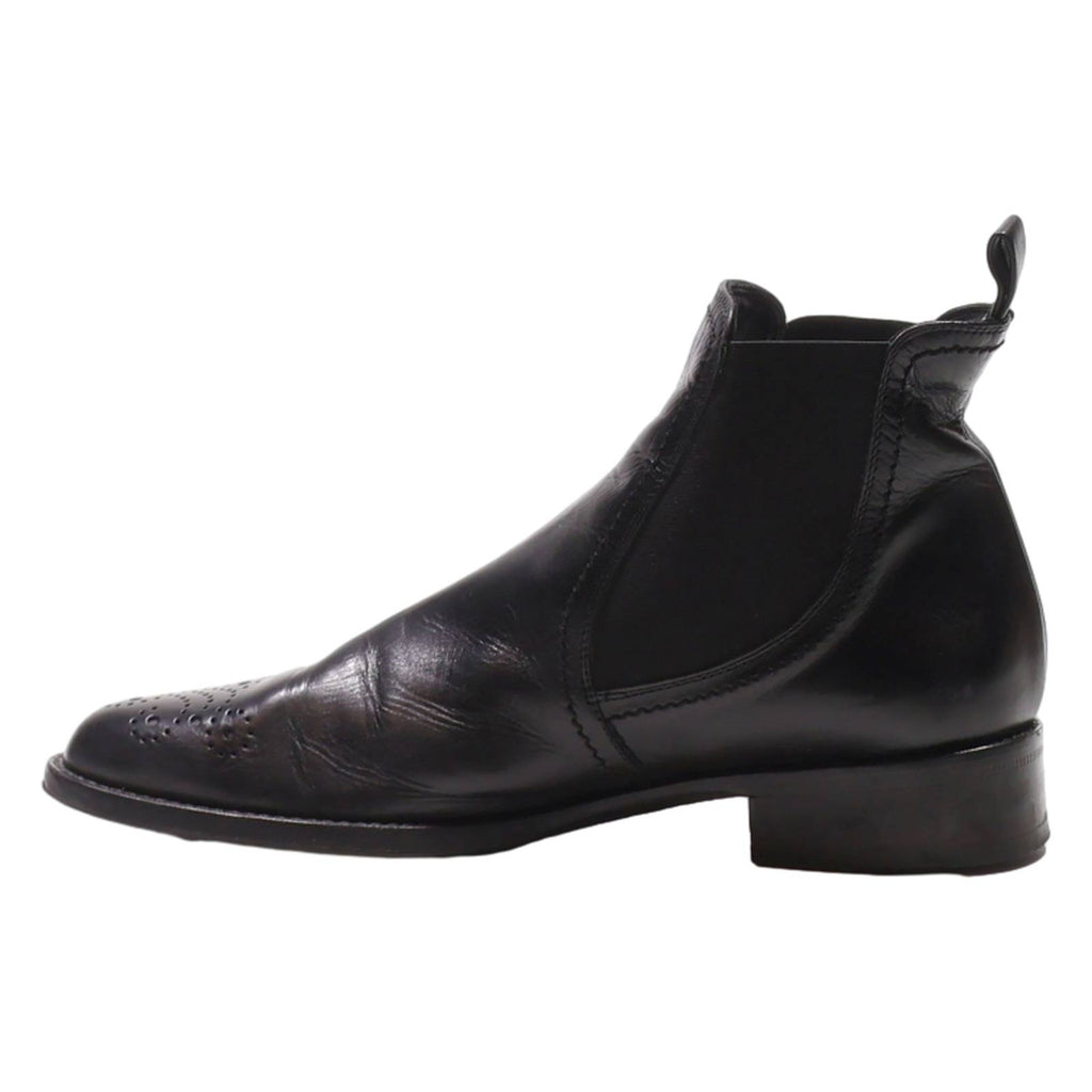 TRUANS Chelsea Boots Black Leather Mens UK 6
