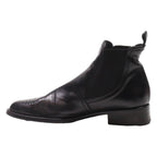 TRUANS Chelsea Boots Black Leather Mens UK 6