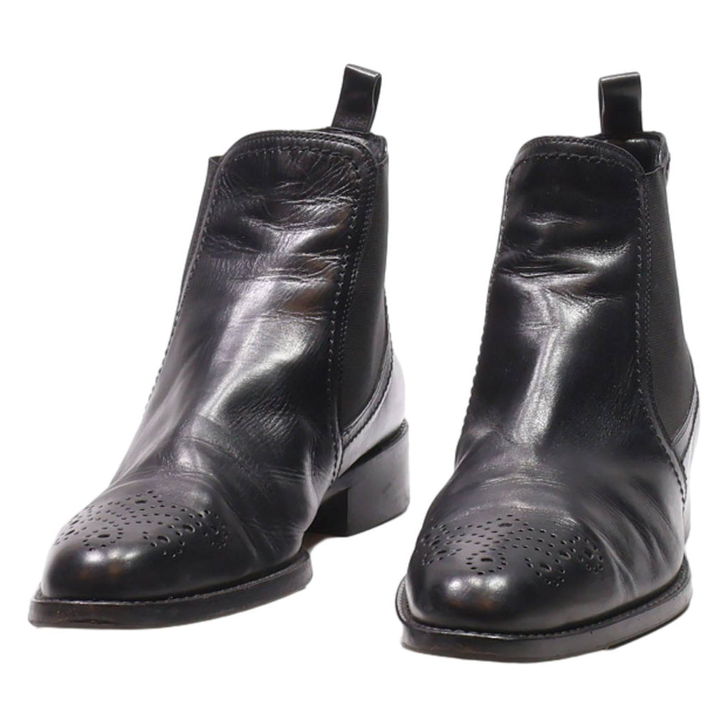 TRUANS Chelsea Boots Black Leather Mens UK 6