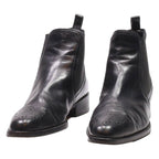 TRUANS Chelsea Boots Black Leather Mens UK 6