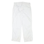 PUMA Mens Polyester Blend White Relaxed Straight Trousers W33 L30 Casual
