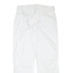 PUMA Mens Polyester Blend White Relaxed Straight Trousers W33 L30 Casual