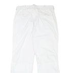 PUMA Mens Polyester Blend White Relaxed Straight Trousers W33 L30 Casual