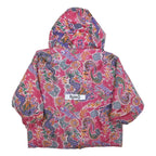 RODEO Girls Pink Purple Graphic Print Jacket M Polyester Blend Zip Hooded