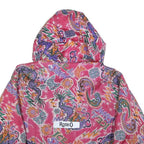 RODEO Girls Pink Purple Graphic Print Jacket M Polyester Blend Zip Hooded