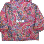 RODEO Girls Pink Purple Graphic Print Jacket M Polyester Blend Zip Hooded