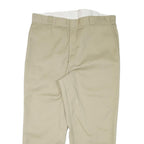 DICKIES Mens Cotton Blend Beige Relaxed Straight Trousers W40 L26 Workwear